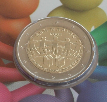 2 Euro Sonderm�nze San Marino 2008 Europ�ischer Dialog