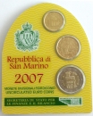 San Marino Minikit 2007 3 M�nzen 10 Cent 20 Cent 2 Euro 2007